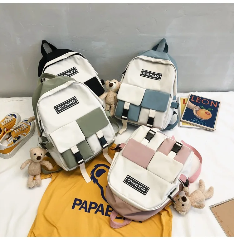2021 New Panelled Waterproof nylon Women backpack Female eye-splice schoolbag for Teenage girls Double front pocket Mochilas
2021 New Panelled Waterproof nylon Women backpack Female eye-splice schoolbag for Teenage girls Double front pocket Mochilas