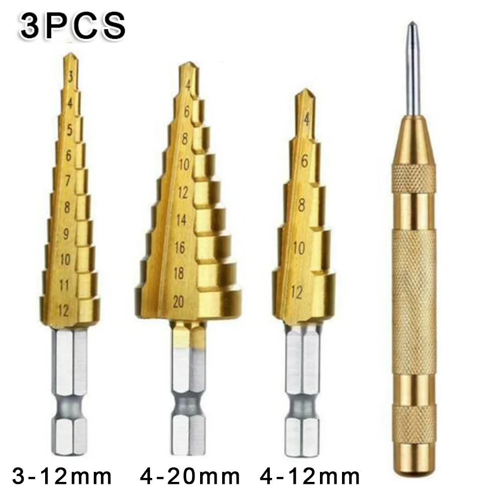 3pcs Set High Speed Steel Large Hole Step Power Drill Bit Cutter Tools Woodworking Accessories Parts
3pcs Set High Speed Steel Large Hole Step Power Drill Bit Cutter Tools Woodworking Accessories Parts