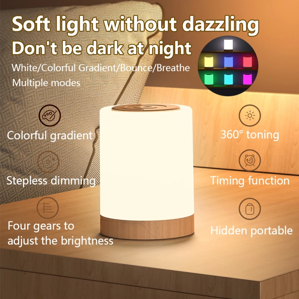 LED Touching Bedside Night Light USB Rechargeable Dimmable Table Lamp Warm White RGB Color Changing Night Light Living Room Lamp
LED Touching Bedside Night Light USB Rechargeable Dimmable Table Lamp Warm White RGB Color Changing Night Light Living Room Lamp