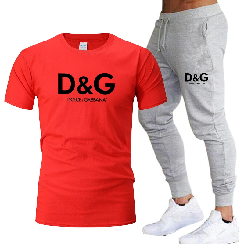 Men's brand printed DG sportswear set pure cotton quick drying Gym Fitness Running suit fashion short sleeve T-shirt + jogging
Men's brand printed DG sportswear set pure cotton quick drying Gym Fitness Running suit fashion short sleeve T-shirt + jogging