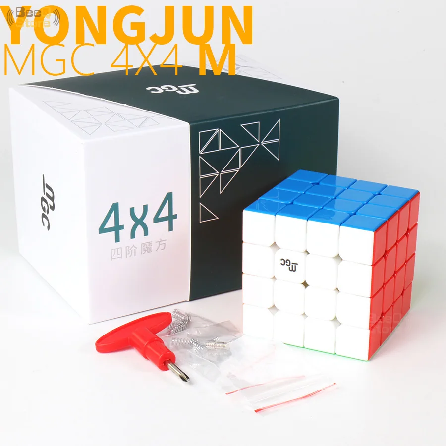 Магнитный скоростной куб Yongjun MGC4 4x4x4 YJ MGC 4 м магический WCA Cubo Magico 4x4 Головоломка