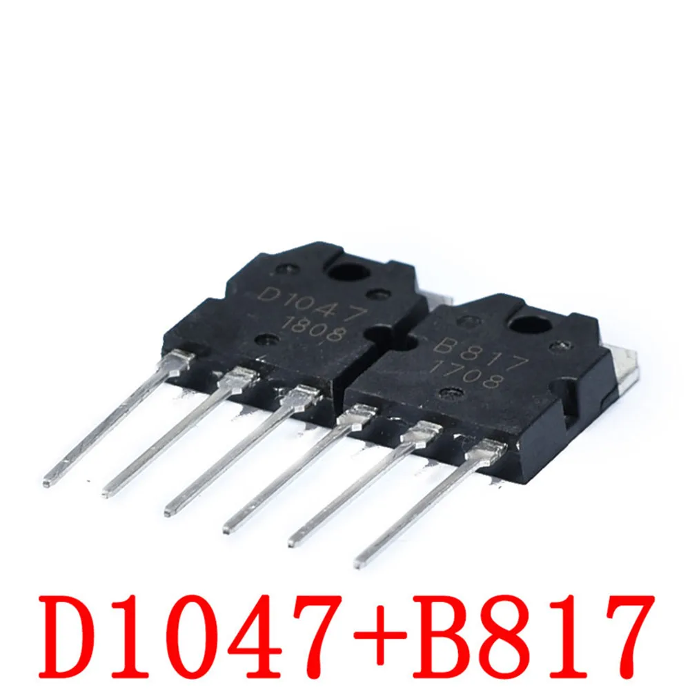 2PCS New 2SB817 2SD1047 B817 D1047 High-Power Audio Amplifier Pair Tube TO-3P | Integrated Circuits