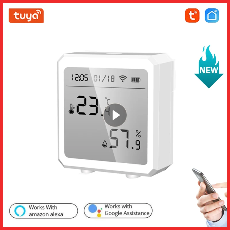 WiFi Temperature And Humidity Sensor Ultra-low Power Consumption Battery Power With LCD Screen Display Working With Alexa Google
WiFi Temperature And Humidity Sensor Ultra-low Power Consumption Battery Power With LCD Screen Display Working With Alexa Google