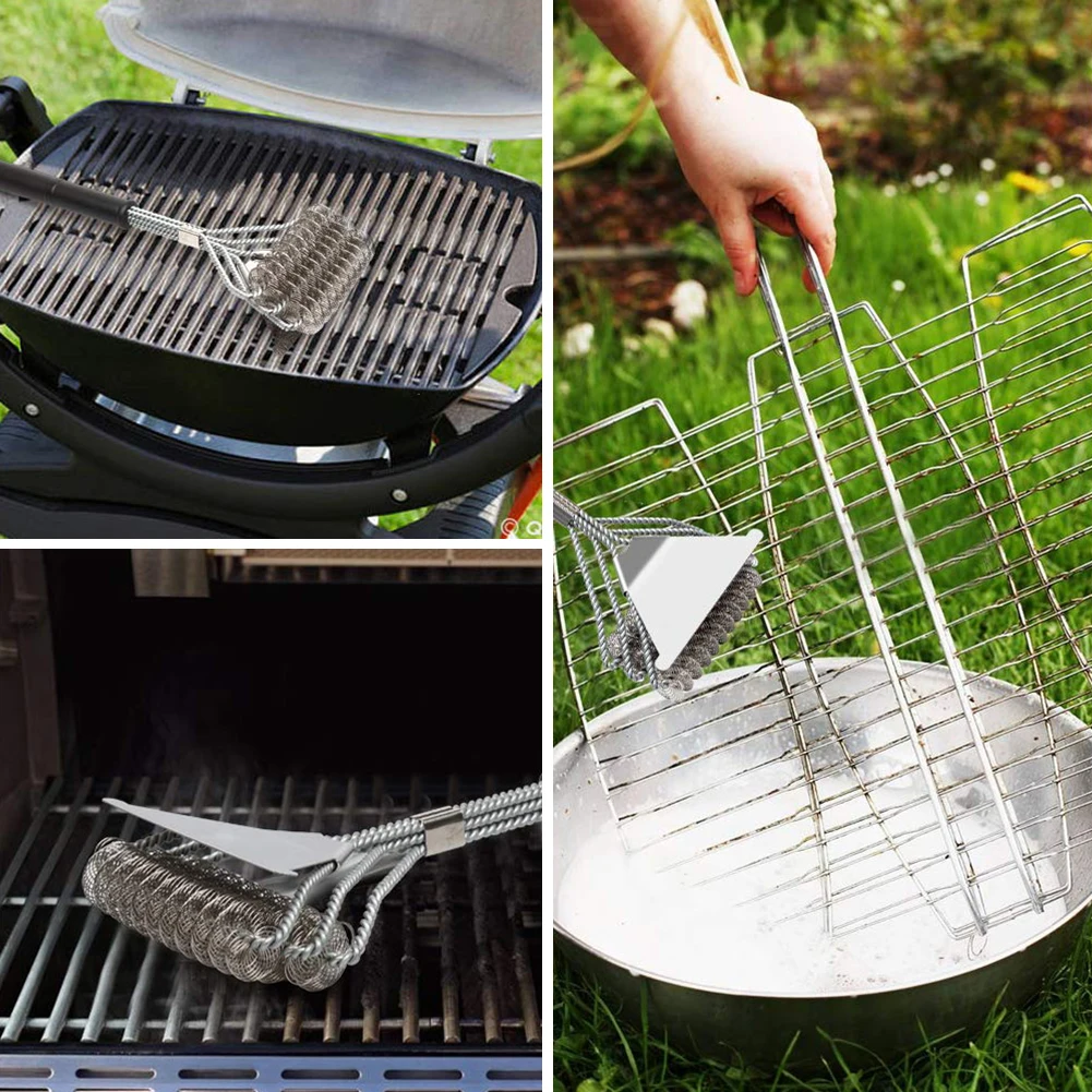 Kitchen Accessories BBQ Grill Barbecue Kit Cleaning Brush Stainless Steel Cooking Tools Wire Bristles Triangle Cleaning Brushes
Kitchen Accessories BBQ Grill Barbecue Kit Cleaning Brush Stainless Steel Cooking Tools Wire Bristles Triangle Cleaning Brushes