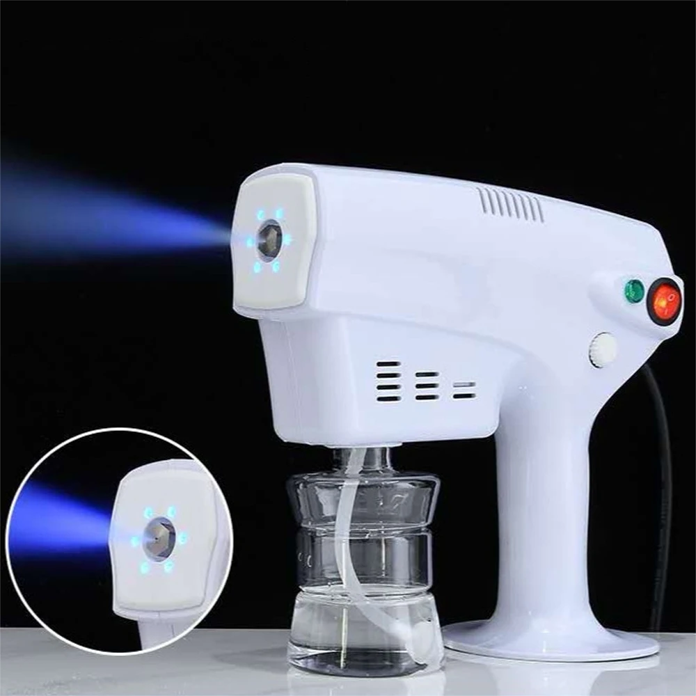 260ML Disinfection Blue Light Nano Spray Gun Portable Fogger Machine Nanos Steam Hospital Home Disinfection 220-240V 1200W
260ML Disinfection Blue Light Nano Spray Gun Portable Fogger Machine Nanos Steam Hospital Home Disinfection 220-240V 1200W