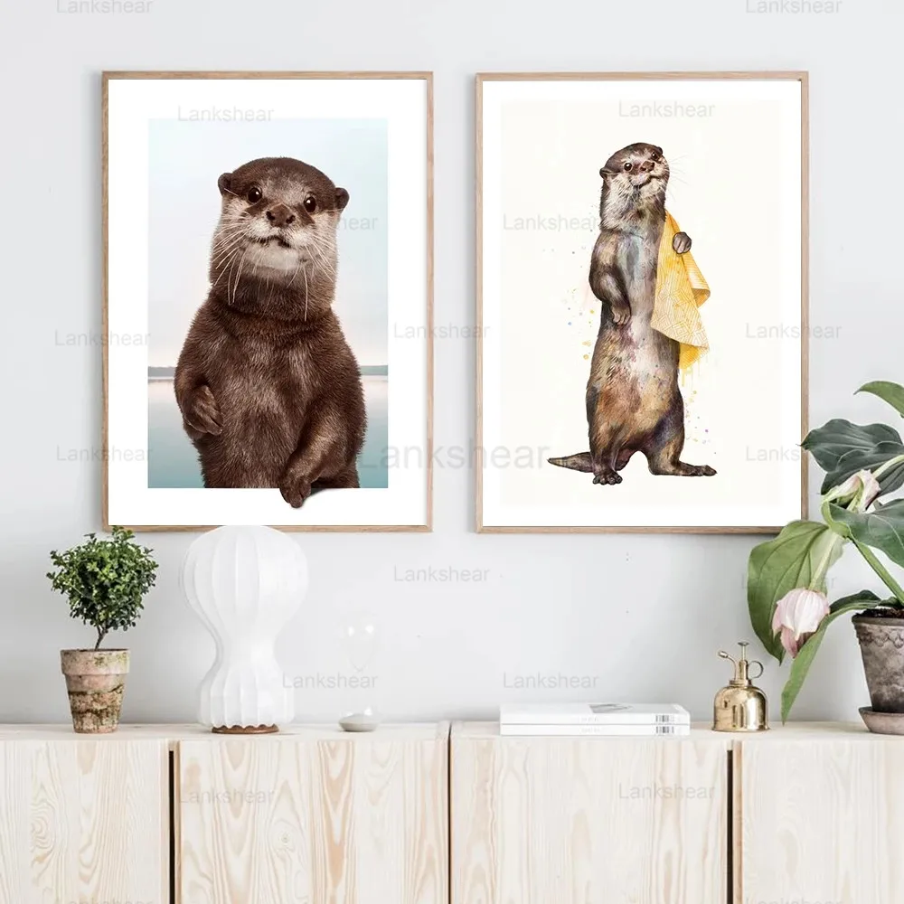 Modern Posters and Prints Canvas Painting Animal Wall Art Cute Otter Wall Pictures for Living Room Decoration Home Decor
Modern Posters and Prints Canvas Painting Animal Wall Art Cute Otter Wall Pictures for Living Room Decoration Home Decor