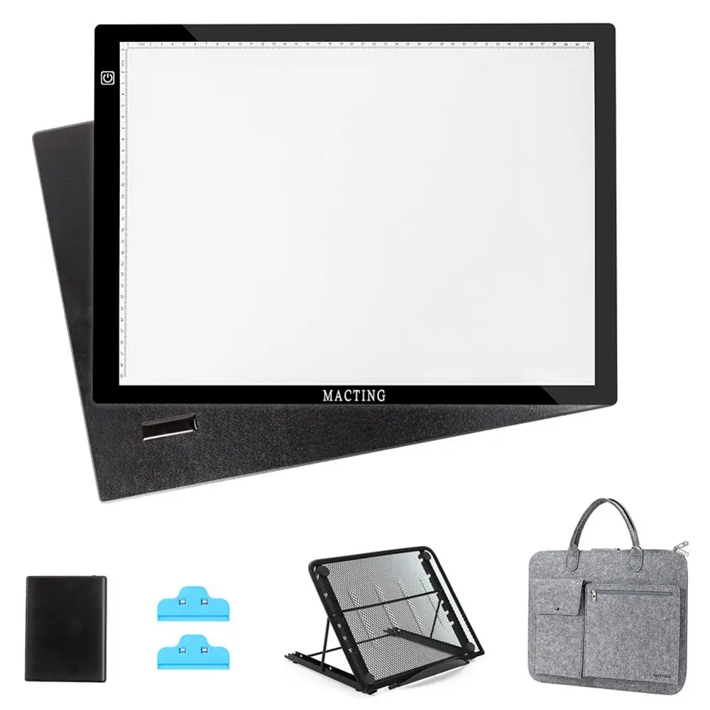 A3 LED painting tool light pad tracking light box, with school bag, bracket, lighting tracking pad, for artists
A3 LED painting tool light pad tracking light box, with school bag, bracket, lighting tracking pad, for artists