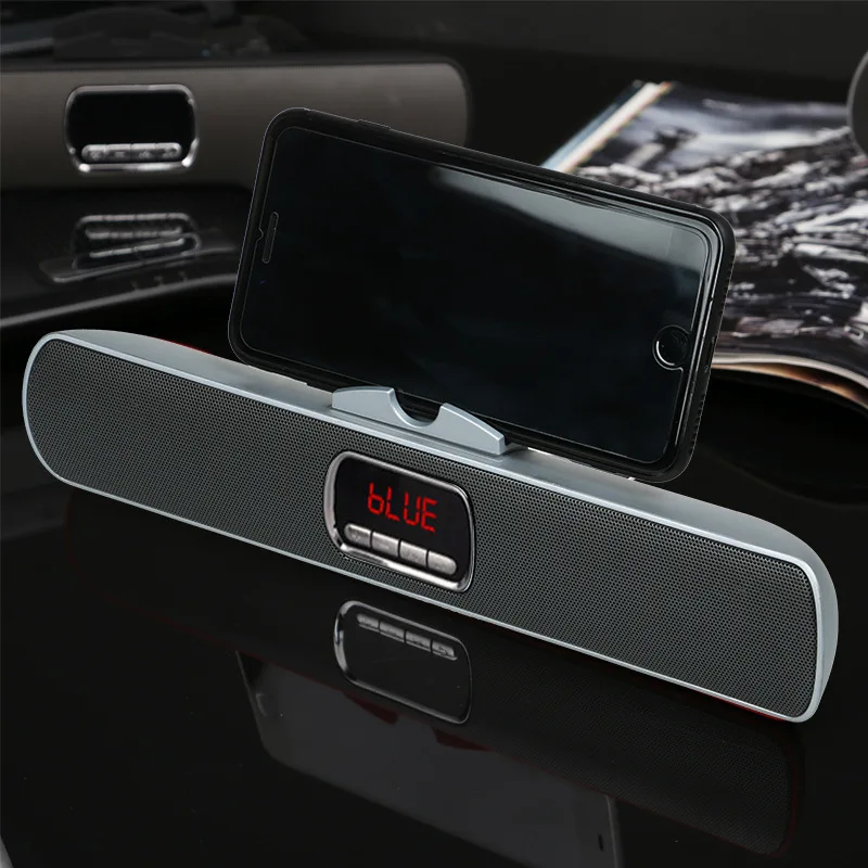 Bluetooth Динамик с Дисплей Портативный карты сабвуфер мобильный телефон кронштейн