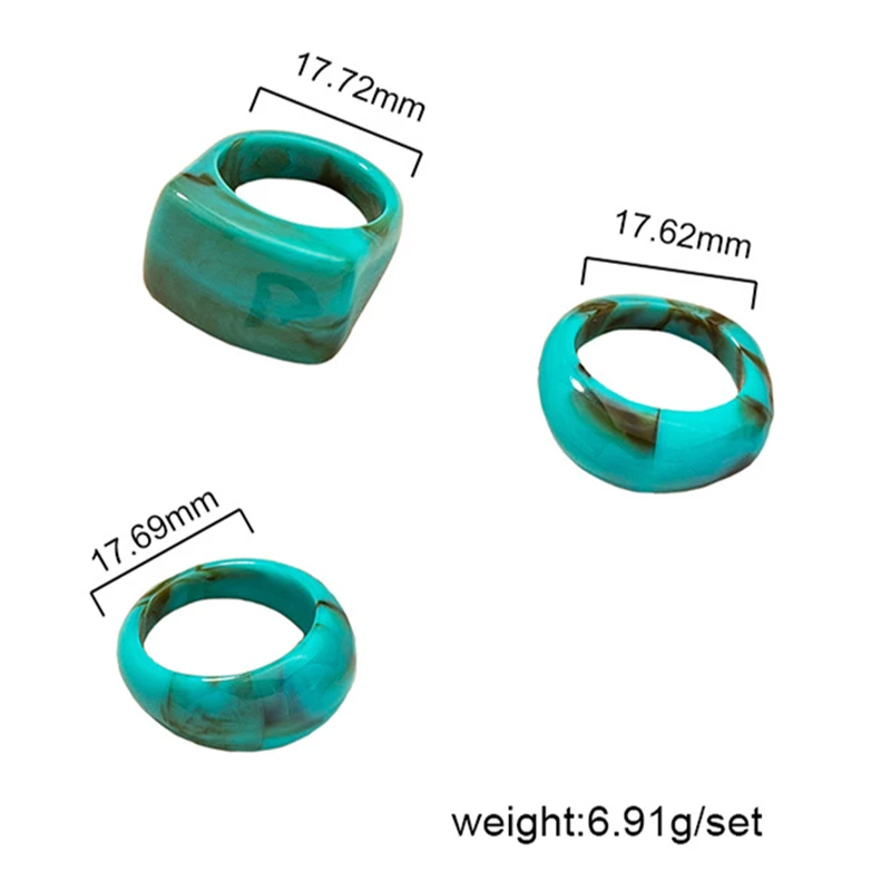 HANGZHI 2021 New 3Pcs/Set Colorful Blooming Resin Acrylic Geometric Irregular Ring Sets for Women Girls Party Jewelry Gifts
HANGZHI 2021 New 3Pcs/Set Colorful Blooming Resin Acrylic Geometric Irregular Ring Sets for Women Girls Party Jewelry Gifts