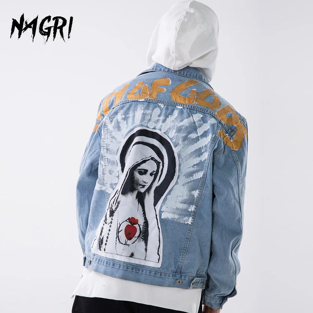 Jacket Men Blue Wash Loose Denim Jacket Coat Saint Vintage Funny Printing Casual Winter Bomber BF Style Jeans Coat Outerwear
Jacket Men Blue Wash Loose Denim Jacket Coat Saint Vintage Funny Printing Casual Winter Bomber BF Style Jeans Coat Outerwear