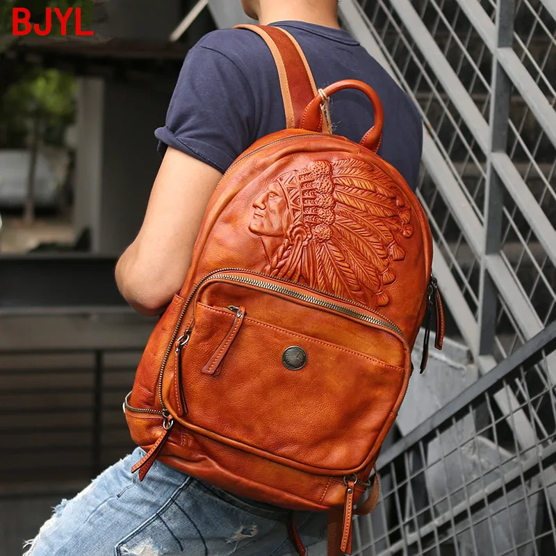 Handmade Vintage Leather Men Backpack Large Capacity Travel Backpacks Laptop Bag Tide Male School Shoulder Bags Original Solid
Handmade Vintage Leather Men Backpack Large Capacity Travel Backpacks Laptop Bag Tide Male School Shoulder Bags Original Solid