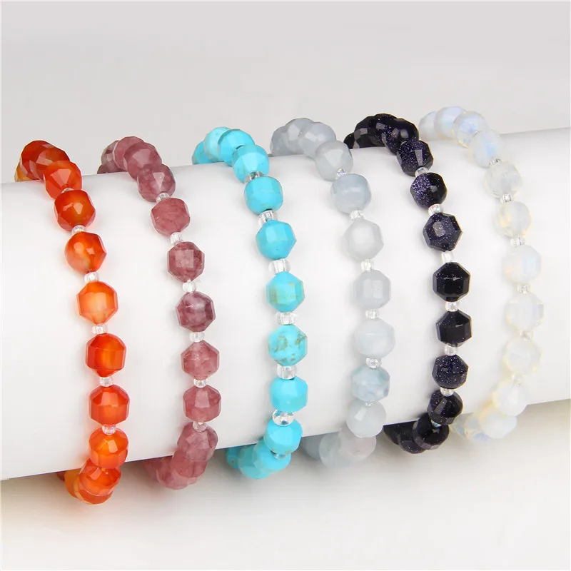 New Fashion Women Bracelets For Men Geometric Beads Bracelet Natural Stone Tiger Eye Turquoises Opal Red Agates Bangle Jewelry
New Fashion Women Bracelets For Men Geometric Beads Bracelet Natural Stone Tiger Eye Turquoises Opal Red Agates Bangle Jewelry