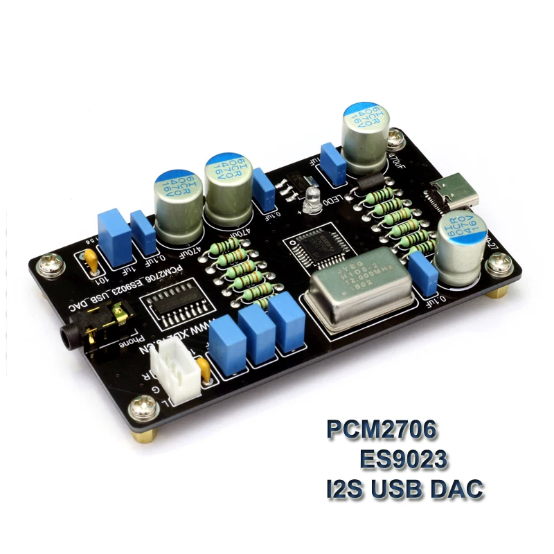 Звуковая карта PCM2706 ES9023 USB DAC звуковая плата Hi Fi нулевой уровень шума I2S 160 Ом