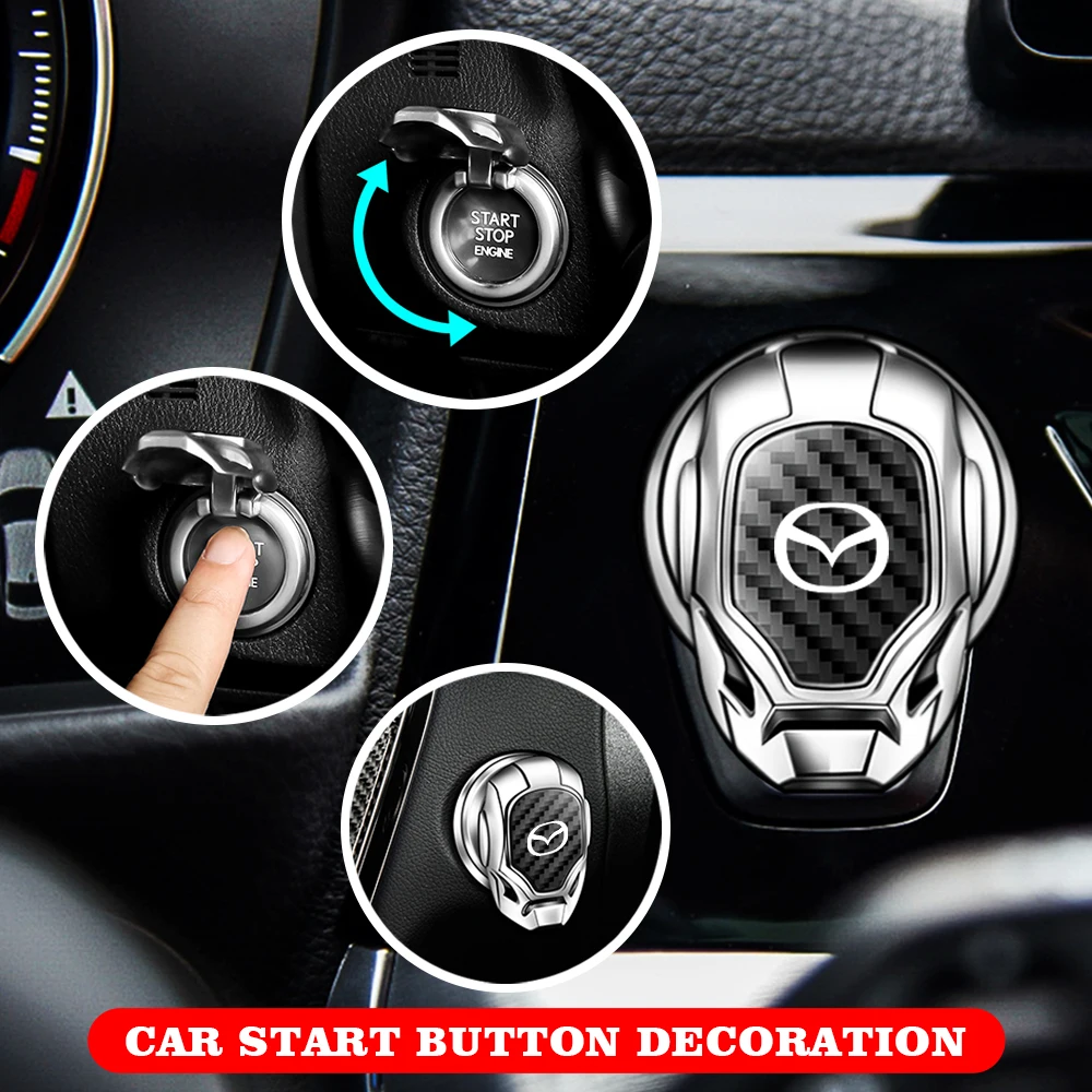 One Button Ignition Key Cover Car Engine Start Stop Button Decorative For Mazda ATENZA Axela 5 6 323 626 RX8 7 MX3 MX5 CX5 CX3
One Button Ignition Key Cover Car Engine Start Stop Button Decorative For Mazda ATENZA Axela 5 6 323 626 RX8 7 MX3 MX5 CX5 CX3