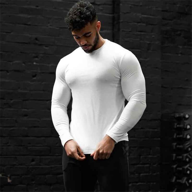 Mens Cotton Fitness Long Sleeve T Shirt Men Spring Autumn Plain Slim Fit T-Shirt Man O-neck Tee Shirt Gym Bodybuilding Tshirt
Mens Cotton Fitness Long Sleeve T Shirt Men Spring Autumn Plain Slim Fit T-Shirt Man O-neck Tee Shirt Gym Bodybuilding Tshirt
