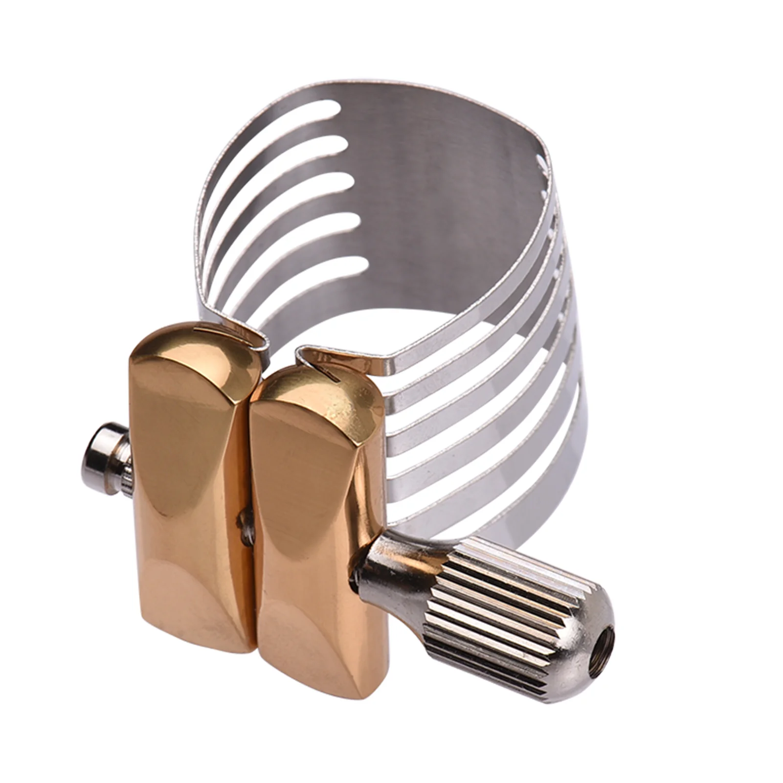 Single Screw Adjustment Saxophone Ligature Compact Durable Sax Ligature for Soprano Saxophone
Single Screw Adjustment Saxophone Ligature Compact Durable Sax Ligature for Soprano Saxophone