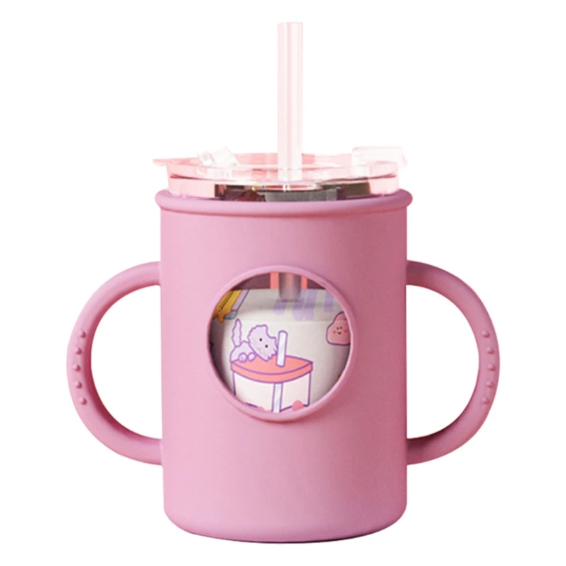 Anti-falling Baby Milk Cup with Straw Silicone Double Handle Sleeve Children Water Cup Portable Kids Drinking Glasses
Anti-falling Baby Milk Cup with Straw Silicone Double Handle Sleeve Children Water Cup Portable Kids Drinking Glasses