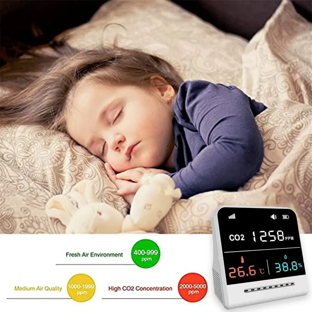 Multifunctional CO2 Meter Digital Temperature Humidity Sensor Tester Air Quality Monitor Carbon Dioxide Detector With USB Cable
Multifunctional CO2 Meter Digital Temperature Humidity Sensor Tester Air Quality Monitor Carbon Dioxide Detector With USB Cable