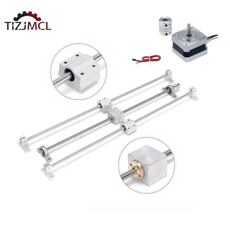 3D Printer Guide Rail Sets T8 Lead Screw Length 100mm + Linear Shaft 8x100mm+ KP08 SK8 SC8UU+ Nut Housing +Coupling + Step Motor
3D Printer Guide Rail Sets T8 Lead Screw Length 100mm + Linear Shaft 8x100mm+ KP08 SK8 SC8UU+ Nut Housing +Coupling + Step Motor