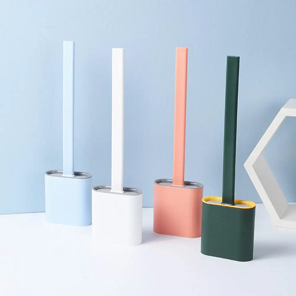 Toilet Brush Water Leak Proof With base Silicone Wc Flat Head Flexible Soft Bristles Brush with Quick Drying Holder Set
Toilet Brush Water Leak Proof With base Silicone Wc Flat Head Flexible Soft Bristles Brush with Quick Drying Holder Set