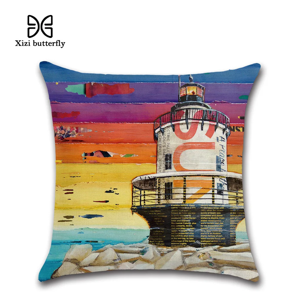 Beach Theme 45*45cm Cushion Cover Linen Sailing Lighthouse Throw Pillow Case Car Home Decoration Pillowcase Pillow Boho
Beach Theme 45*45cm Cushion Cover Linen Sailing Lighthouse Throw Pillow Case Car Home Decoration Pillowcase Pillow Boho