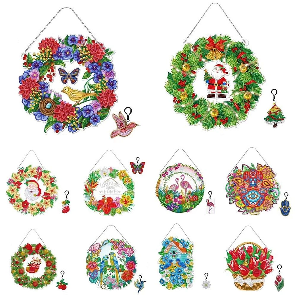 Diamond Painting Wreath with LED Light Diamond Embroidery Kit Special Shaped Drill DIY Cross Stitch Christmas Home Wall Decor
Diamond Painting Wreath with LED Light Diamond Embroidery Kit Special Shaped Drill DIY Cross Stitch Christmas Home Wall Decor