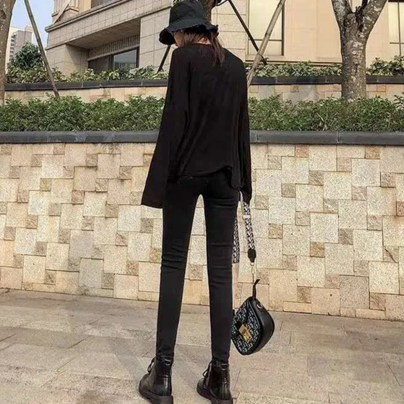 Pencil Jeans Women High Elasticity Solid Plus Velvet Skinny Korean Style Fashionable All-match Females Chic Full Length Autumn
Pencil Jeans Women High Elasticity Solid Plus Velvet Skinny Korean Style Fashionable All-match Females Chic Full Length Autumn