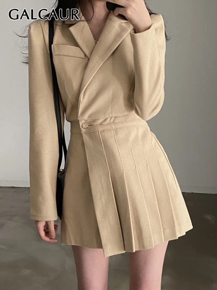 GALCAUR Casual Slim Solid Patchwork Jumpsuit Female Lapel Long Sleeve Fashion Temperament Jumpsuits For Women Autumn Style 2021
GALCAUR Casual Slim Solid Patchwork Jumpsuit Female Lapel Long Sleeve Fashion Temperament Jumpsuits For Women Autumn Style 2021