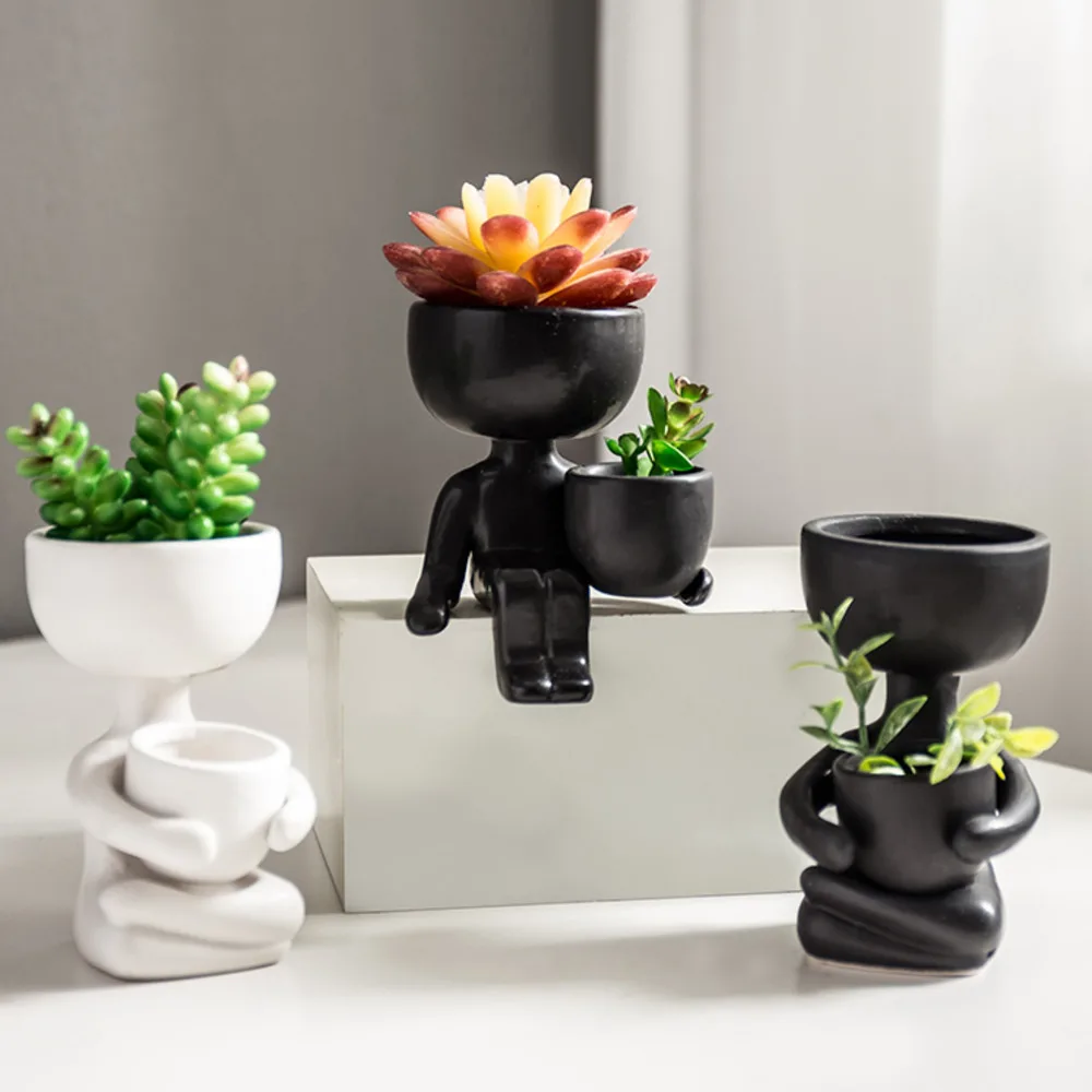 Creative Black Ceramics Vases Abstract Portrait Potted Plants Pot Floral Flower Arrangement Home Decoration Accessories Modern
Creative Black Ceramics Vases Abstract Portrait Potted Plants Pot Floral Flower Arrangement Home Decoration Accessories Modern