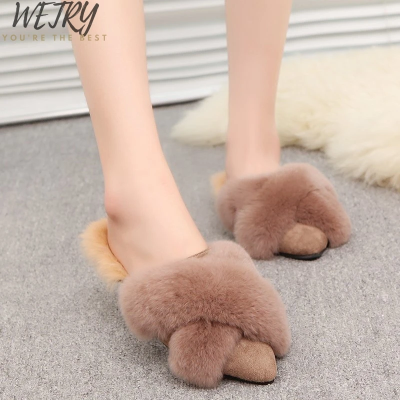 Winter Women House Furry Slippers Fashion Faux Fur Warm Shoes Women Slip on Flats Female Home Slides Black Plush Slippers
Winter Women House Furry Slippers Fashion Faux Fur Warm Shoes Women Slip on Flats Female Home Slides Black Plush Slippers