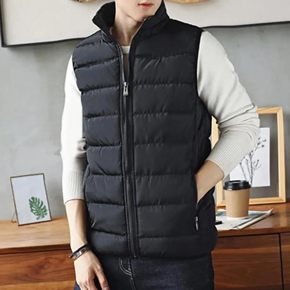Casual Sleeveless Formal Business Jacket Winter Plaid Stand Collar Cotton Vest Plus Size Zipper Pockets Warm Waistcoat Male
Casual Sleeveless Formal Business Jacket Winter Plaid Stand Collar Cotton Vest Plus Size Zipper Pockets Warm Waistcoat Male