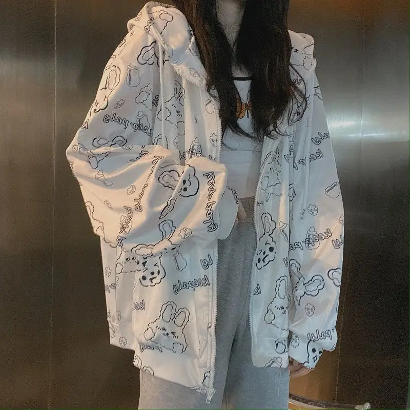 Autumn Women Jackets Harajuku Bunny Hoodie Cartoon Loose Oversized Thick Zip Up Hoodie Kawaii Student Winter Clothes Women Coats
Autumn Women Jackets Harajuku Bunny Hoodie Cartoon Loose Oversized Thick Zip Up Hoodie Kawaii Student Winter Clothes Women Coats