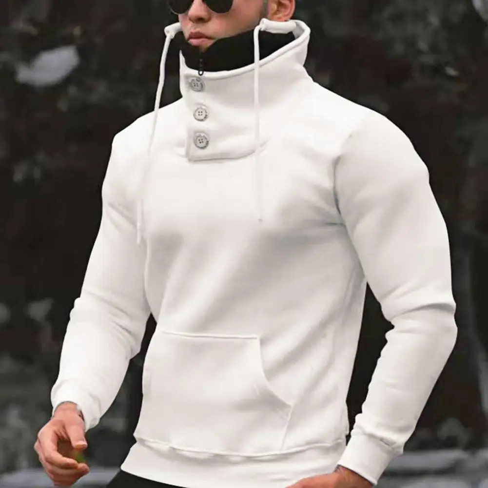 2021 Trendy Men Pullover Solid Color Long Sleeve Autumn Winter Turtleneck Buttons Casual Sweatshirt Streetwear for Outdoor
2021 Trendy Men Pullover Solid Color Long Sleeve Autumn Winter Turtleneck Buttons Casual Sweatshirt Streetwear for Outdoor
