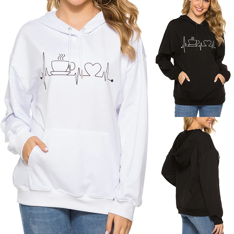 Women Fashion Hoody Sweatshirt Printed Harajuku Love Heart Fleece Lady Hoodie Loose Long Sleeve Female Casual Pullover
Women Fashion Hoody Sweatshirt Printed Harajuku Love Heart Fleece Lady Hoodie Loose Long Sleeve Female Casual Pullover