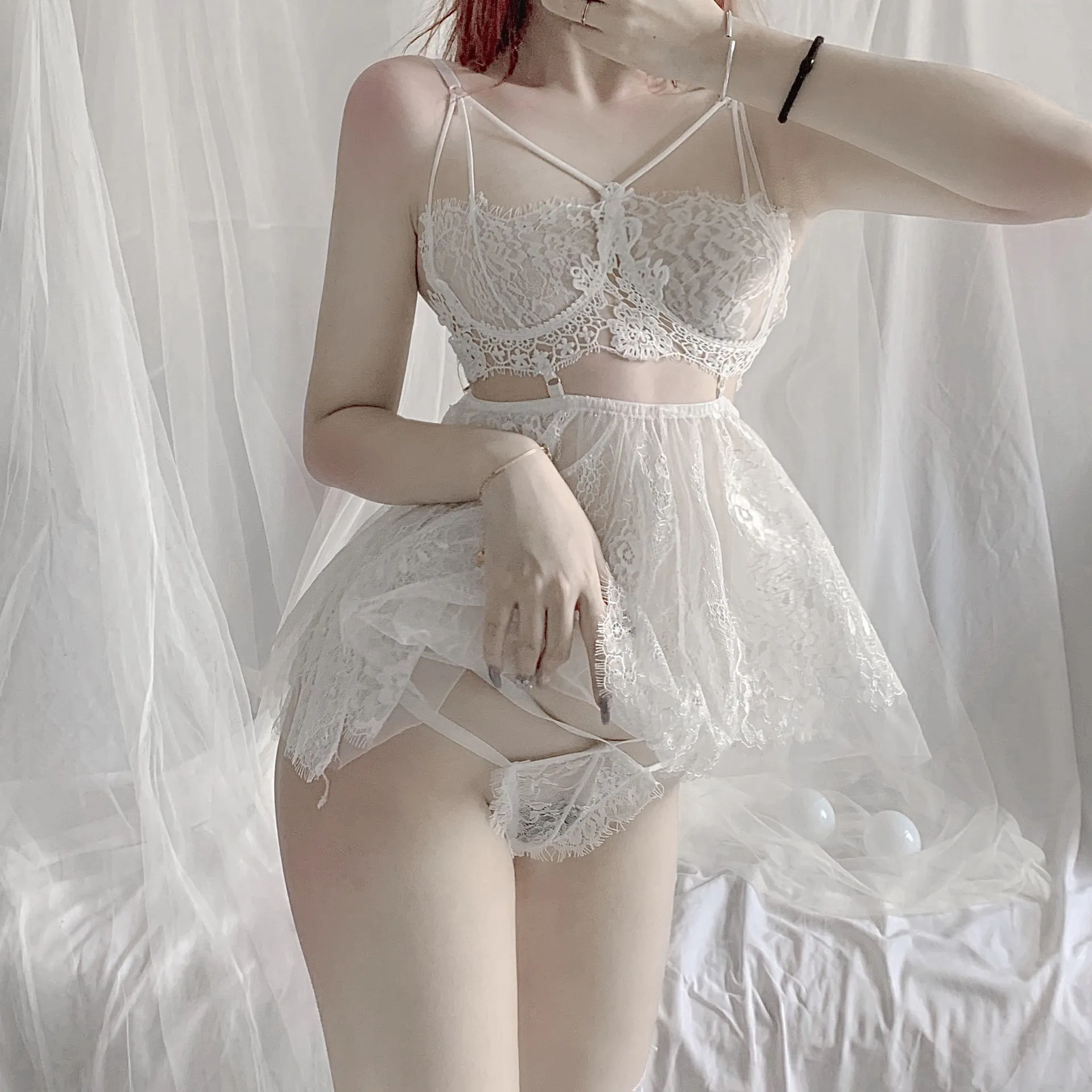 Personality Dynamic Gathering Bra Sexy Lingerie Vest Transparent One Piece Tights Underwear Women See Through Costumes Erotic
Personality Dynamic Gathering Bra Sexy Lingerie Vest Transparent One Piece Tights Underwear Women See Through Costumes Erotic