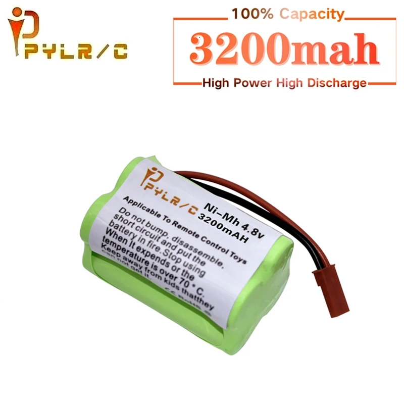 (JST Plug) 4.8V 3200mah NIMH Battery For Rc toys Cars Boats Tanks Robots Guns AA NI-MH Battery 4.8V Rechargeable Battery Pack
(JST Plug) 4.8V 3200mah NIMH Battery For Rc toys Cars Boats Tanks Robots Guns AA NI-MH Battery 4.8V Rechargeable Battery Pack