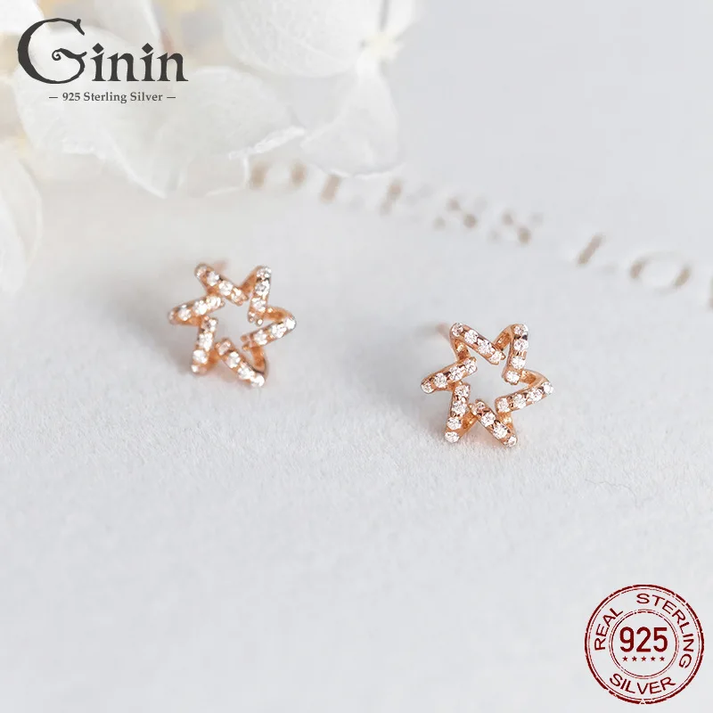 Ginin 925 Sterling Silver Stud Earrings for Women Korean Style Sweet Diamond-Encrusted Elegant Hollow Geometry Hexagonal Jewelry
Ginin 925 Sterling Silver Stud Earrings for Women Korean Style Sweet Diamond-Encrusted Elegant Hollow Geometry Hexagonal Jewelry