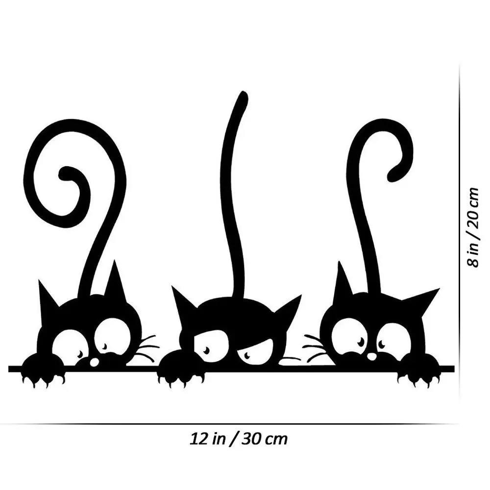 Lovely Three Black Cat DIY Wall Stickers Bathroom Toilet Kicthen Decorative Decals Animals Decor PVC Mural Art Waterproof
Lovely Three Black Cat DIY Wall Stickers Bathroom Toilet Kicthen Decorative Decals Animals Decor PVC Mural Art Waterproof