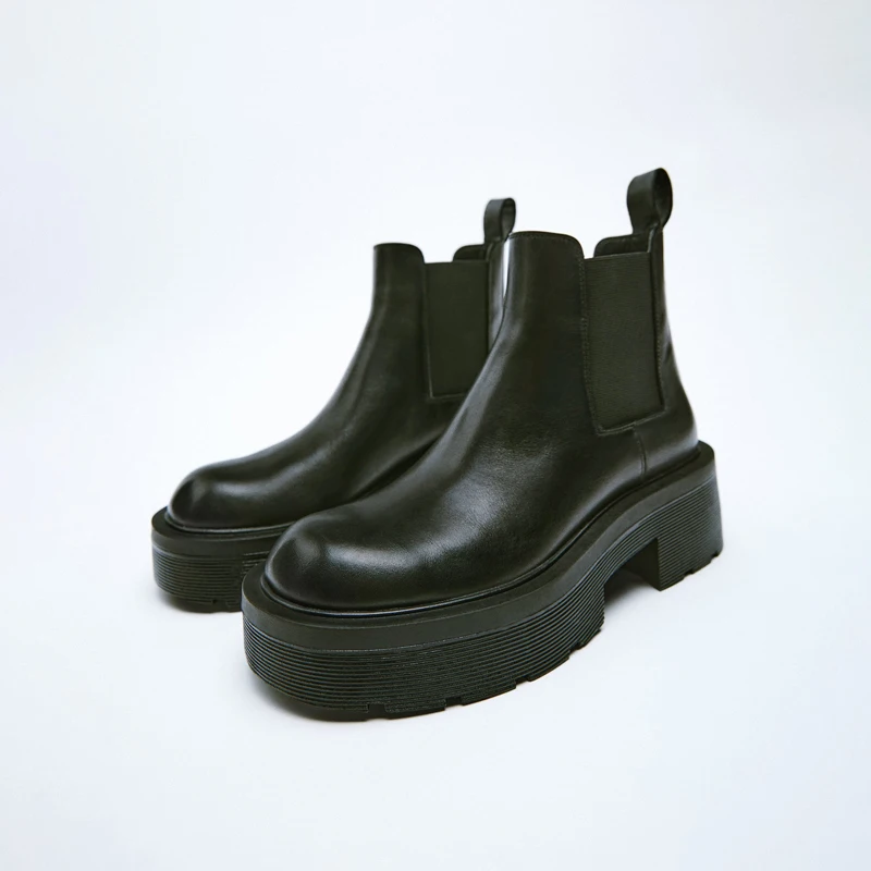 Женские ботильоны на толстом каблуке, теплые ботинки челси из натуральной кожи, с бархатной подкладкой, зимняя обувь, 2021 
Женские ботильоны на толстом каблуке, теплые ботинки челси из натуральной кожи, с бархатной подкладкой, зимняя обувь, 2021