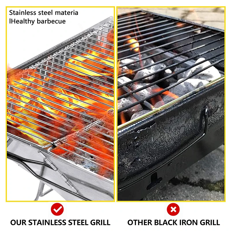 Folding Campfire Grill, 12Inch Premium Stainless, Portable Camping Grill, with Storage Bag, Great for BBQ, Camping
Folding Campfire Grill, 12Inch Premium Stainless, Portable Camping Grill, with Storage Bag, Great for BBQ, Camping