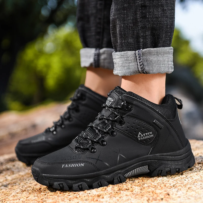 Winter Leather Ankle Boots Men Casual Shoes Outdoor Waterproof Work Tooling Mens Hiking Boots Sneakers Warm Military Snow Boots
Winter Leather Ankle Boots Men Casual Shoes Outdoor Waterproof Work Tooling Mens Hiking Boots Sneakers Warm Military Snow Boots