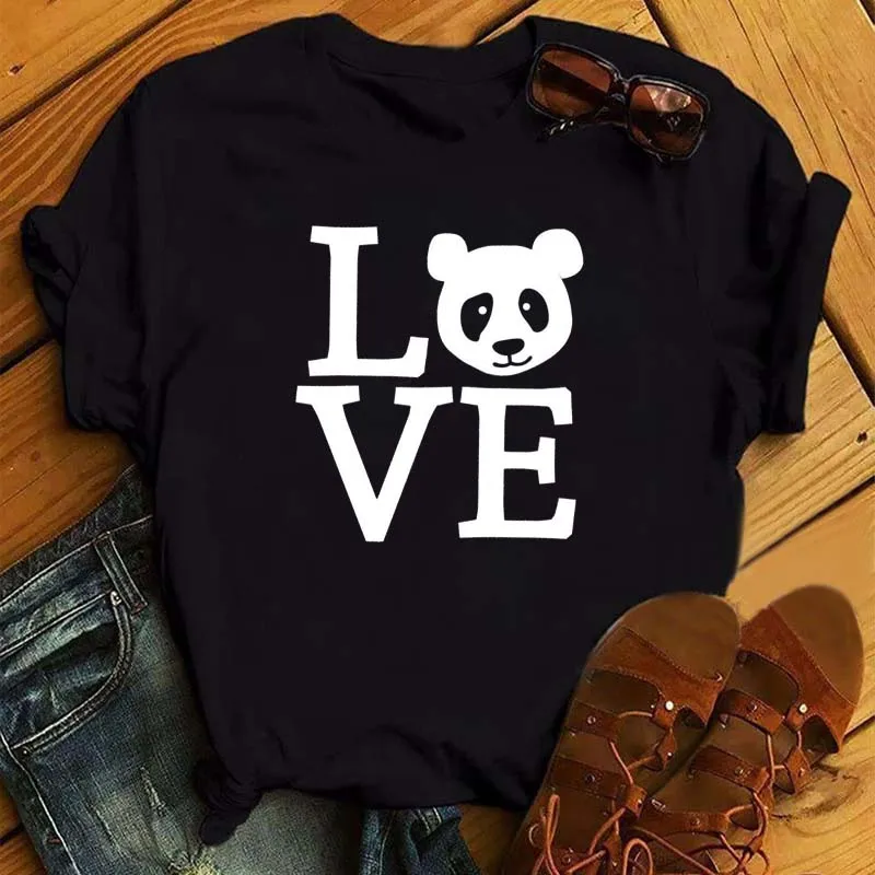 Футболка женская с принтом Love Panda Kawaii, свободная дышащая черная рубашка в стиле хип-хоп, индивидуальный топ на лето
Футболка женская с принтом Love Panda Kawaii, свободная дышащая черная рубашка в стиле хип-хоп, индивидуальный топ на лето