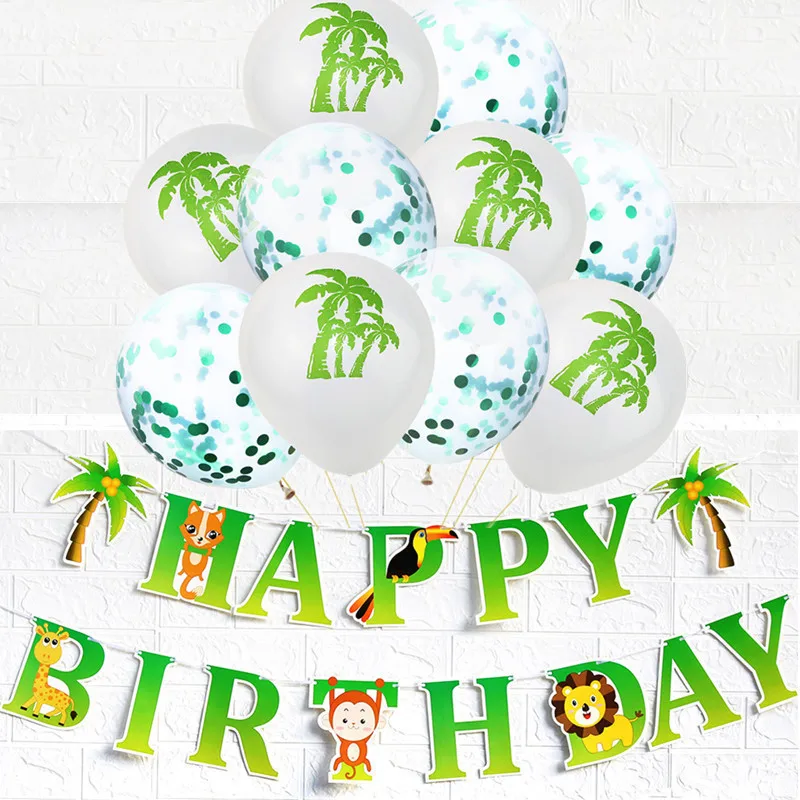 Party Supplies Jungle Animals Theme Coconut Tree Monkey Lion Happy Birthday Banner Pennant Decoration Festival Hanging Flag
Party Supplies Jungle Animals Theme Coconut Tree Monkey Lion Happy Birthday Banner Pennant Decoration Festival Hanging Flag