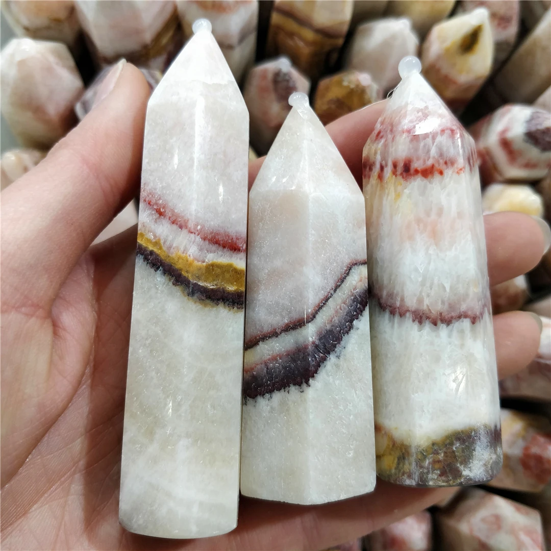 Natural Rhodochrosite Crystal Polishing Single Points Indie Jewelry Original Quartz Mineral Stones Collectibles Wand Home Decor
Natural Rhodochrosite Crystal Polishing Single Points Indie Jewelry Original Quartz Mineral Stones Collectibles Wand Home Decor