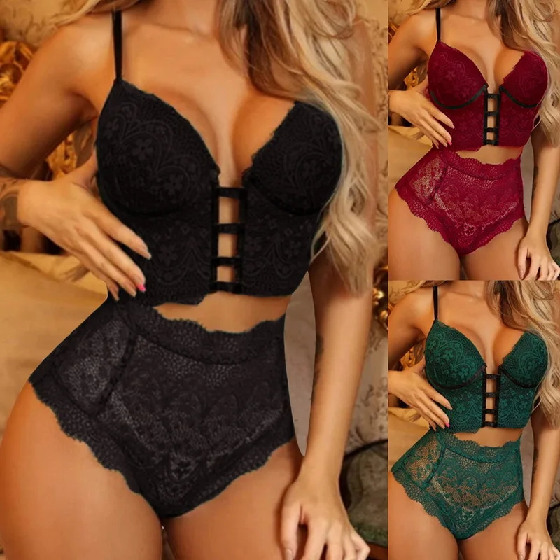 Women Sexy Lingerie Set 2-Piece See-through Mesh Stitching Bra Set Lace Hollow Out Erotic Set Female Sexy Lingerie Suit
Women Sexy Lingerie Set 2-Piece See-through Mesh Stitching Bra Set Lace Hollow Out Erotic Set Female Sexy Lingerie Suit