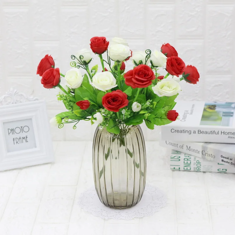 A bunch of Wealthy Rose Flower Artificial Flower Imitation Plants Wedding Table Decoration Valentine's Day present Home Decor
A bunch of Wealthy Rose Flower Artificial Flower Imitation Plants Wedding Table Decoration Valentine's Day present Home Decor