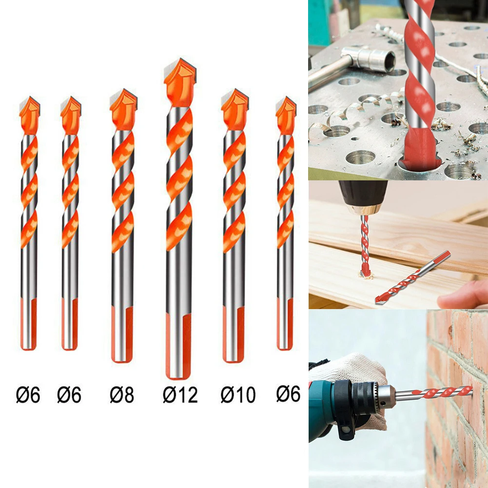 6Pcs Multifunctional Drill Bits Ceramic Wall Glass Punching Hole Working Set Wood Drill Bits 6Pcs Drills
6Pcs Multifunctional Drill Bits Ceramic Wall Glass Punching Hole Working Set Wood Drill Bits 6Pcs Drills