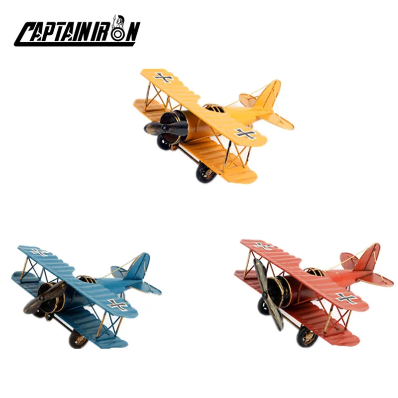 CAPTAINIRON 21cm Iron Airplane Model Retro Metal Decoration Plane Figurines Vintage Home Decor Accessories Crafts for Kids Gifts 
CAPTAINIRON 21cm Iron Airplane Model Retro Metal Decoration Plane Figurines Vintage Home Decor Accessories Crafts for Kids Gifts