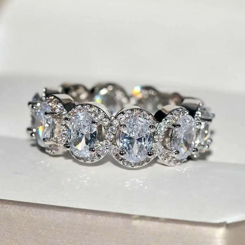Luxury Ladies Full Circle Oval Zircon Ring With Rhinestone Crystal for Women Wedding Engagement Jewlery
Luxury Ladies Full Circle Oval Zircon Ring With Rhinestone Crystal for Women Wedding Engagement Jewlery