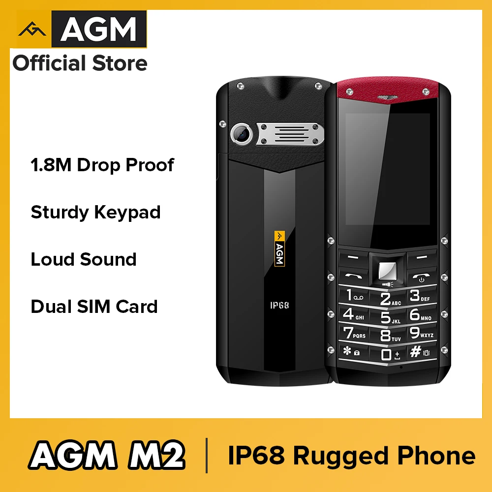 Телефон AGM M2, усиленный, с клавиатурой, IP68, противоударный, кнопочный
Телефон AGM M2, усиленный, с клавиатурой, IP68, противоударный, кнопочный